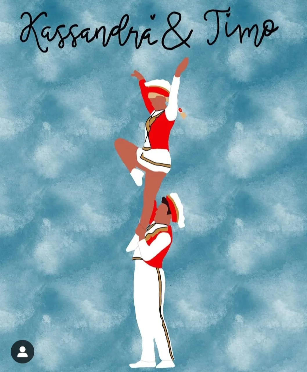 Illustration von Kassandra und Timo im Paartanz